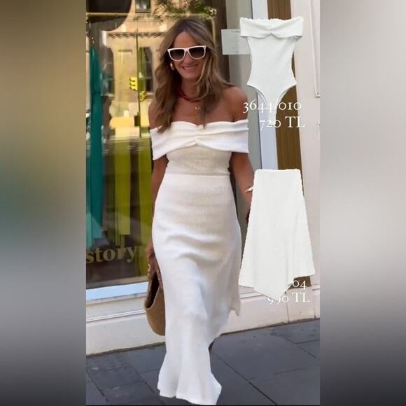 Zara ASYMMETRICAL SKIRT IN RIBBED FABRIC - Picture 15 of 15